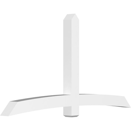 Ekena Millwork Bellingham Architectural Grade PVC Gable Bracket, 96"W x 52"H x 6"D x 6"F, 13/12 Pitch GBP096X52X0606BEL00
